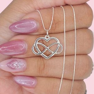 Cadena Veneziana Fina y Dije Amor infinito de Plata 925